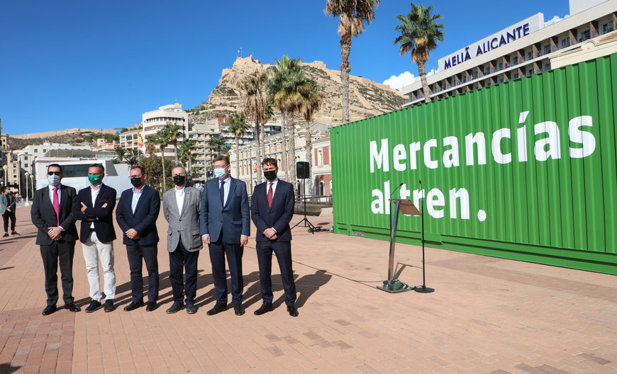 EL CONTENEDOR DE “MERCANCÍAS AL TREN” LLEGA A ALICANTE